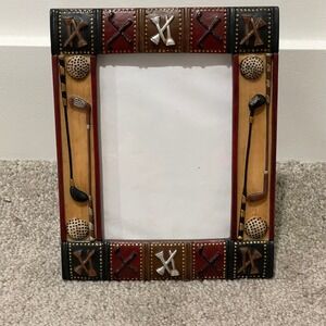 Golf‎ Picture Frame Golf Clubs Golf Balls Novelty Photo Frame Desk Decor